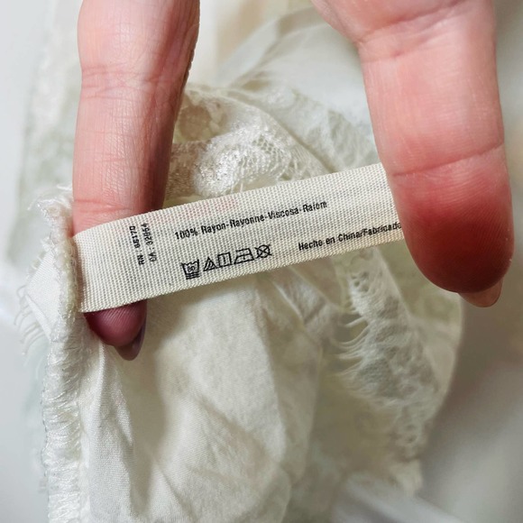 COPY - Free People Intimately Slip Dress White Eyelashes White Sheer Lace Trim … - Picture 4 of 6